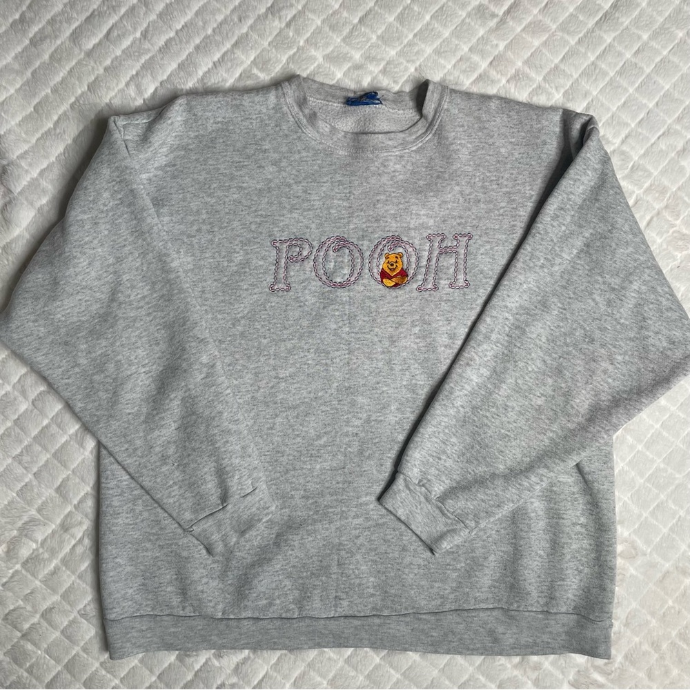 vintage winnie the pooh embroidered sweatshirt